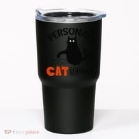 Funny Black Cat Personal Cat Servant Tumbler thumb 0