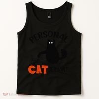 Funny Black Cat Personal Cat Servant Tank Top thumb 2