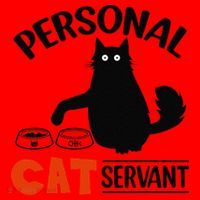 Funny Black Cat Personal Cat Servant Santa Hat thumb 1