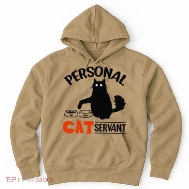 Funny Black Cat Personal Cat Servant Hoodie