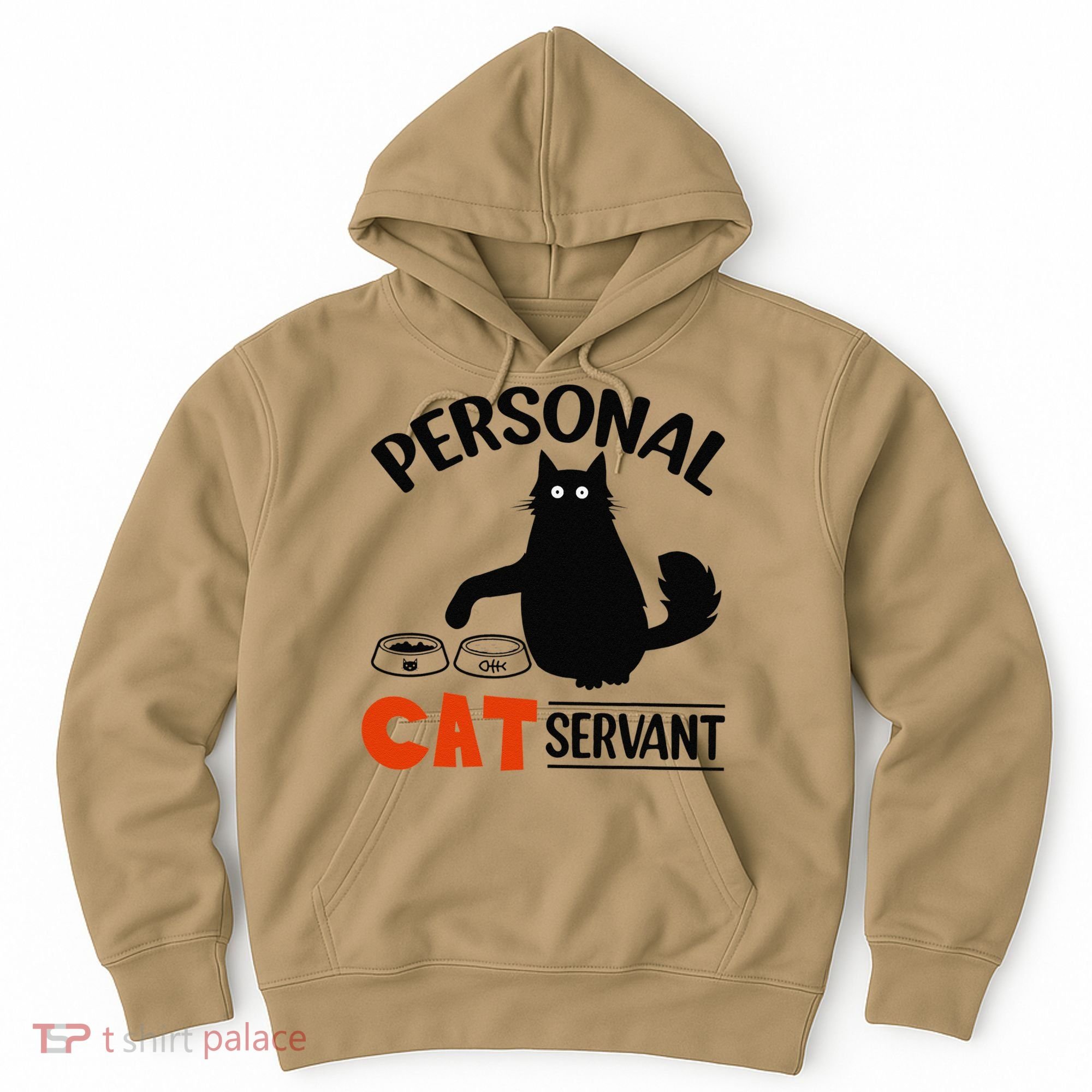 Funny Black Cat Personal Cat Servant Hoodie