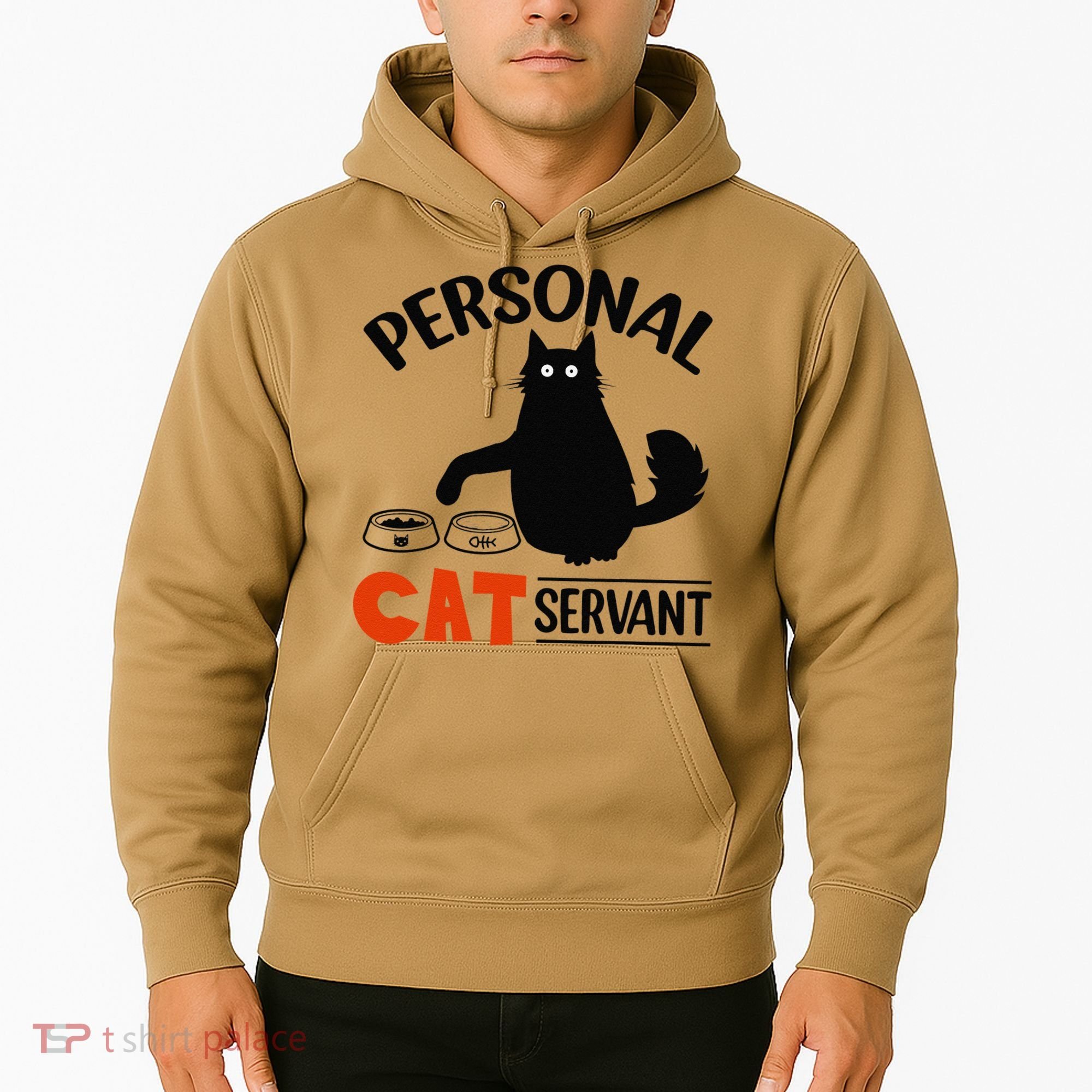 Funny Black Cat Personal Cat Servant Hoodie