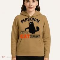 Funny Black Cat Personal Cat Servant Hoodie thumb 5