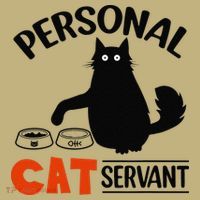 Funny Black Cat Personal Cat Servant Sweatshirt thumb 2