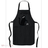 Funny Black Cat Personal Cat Servant Cat Lover Gift Apron thumb 0