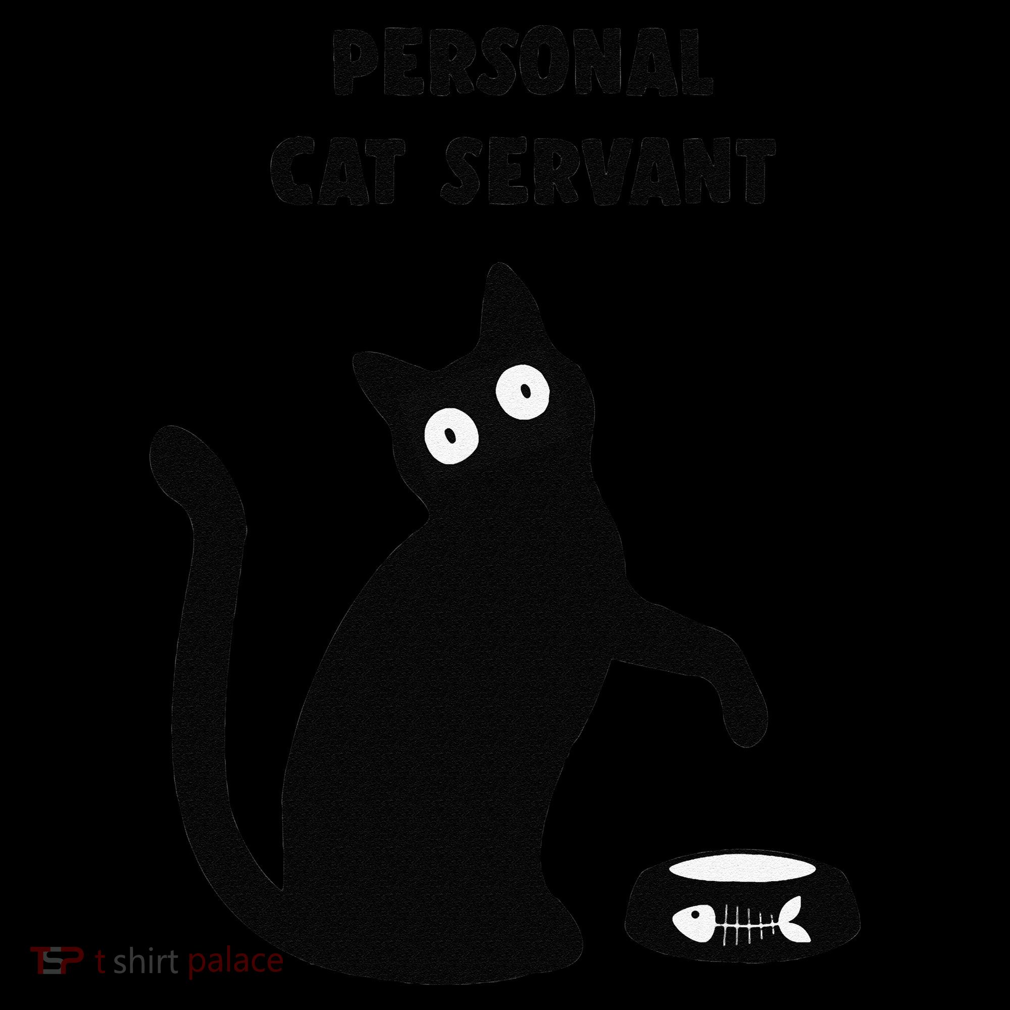 Funny Black Cat Personal Cat Servant Cat Lover Gift Coffee Mug