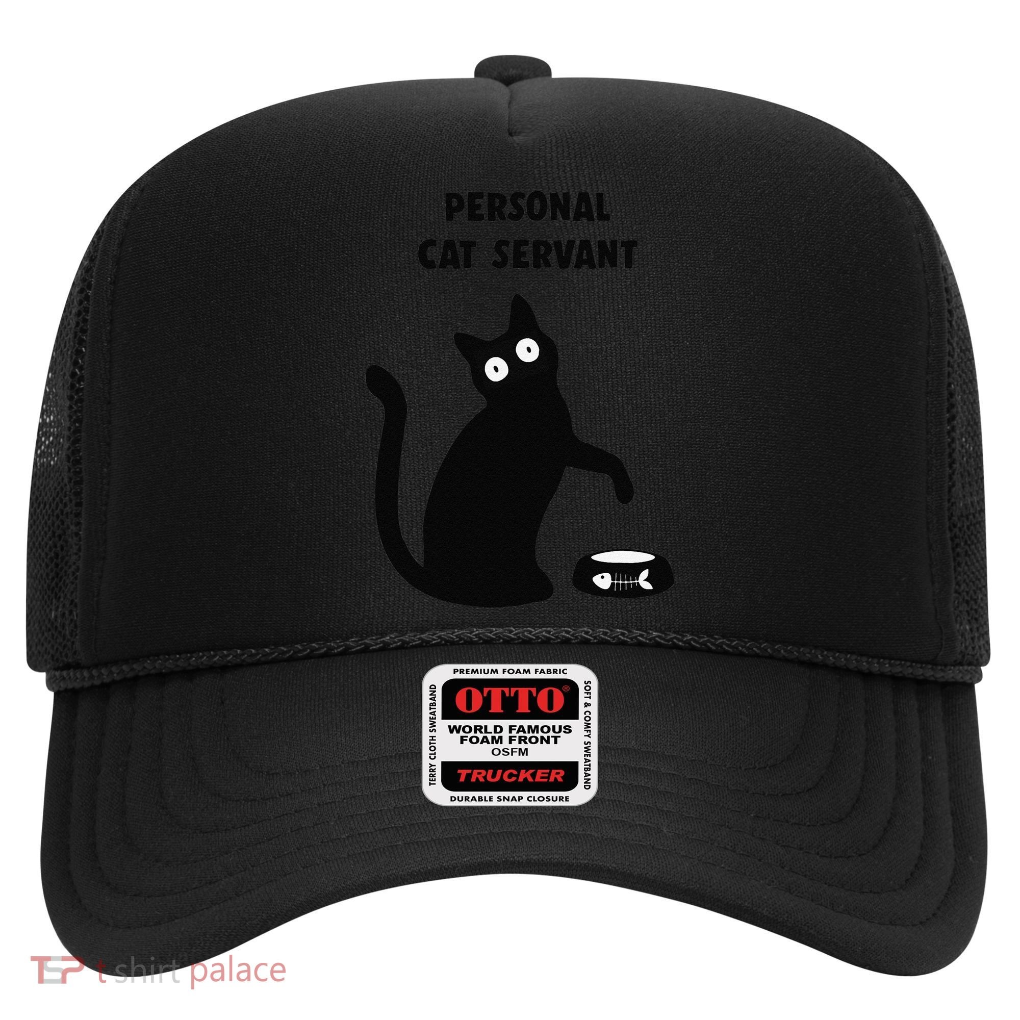 Funny Black Cat Personal Cat Servant Cat Lover Gift Hat