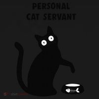 Funny Black Cat Personal Cat Servant Cat Lover Gift Kids Hoodie thumb 5