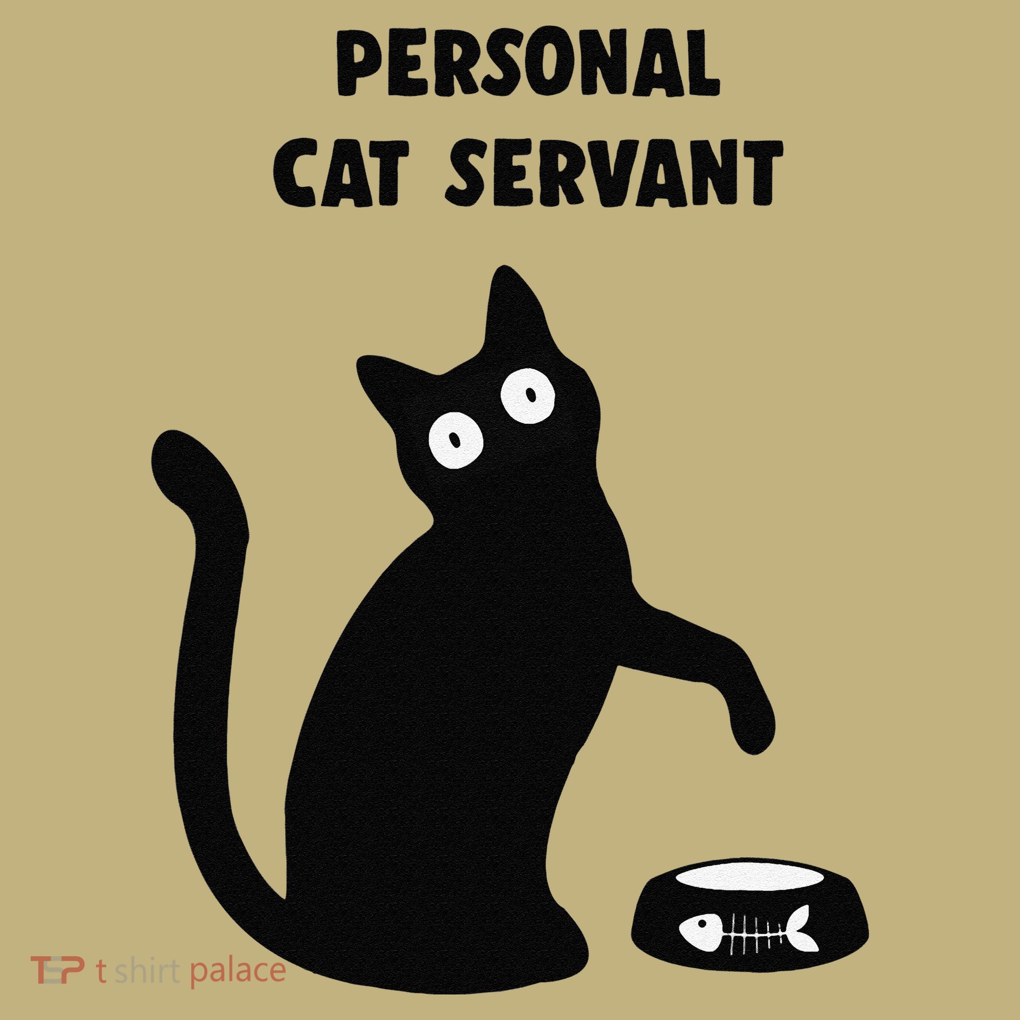 Funny Black Cat Personal Cat Servant Cat Lover Gift Long Sleeve Shirt