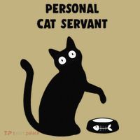 Funny Black Cat Personal Cat Servant Cat Lover Gift Sweatshirt thumb 2