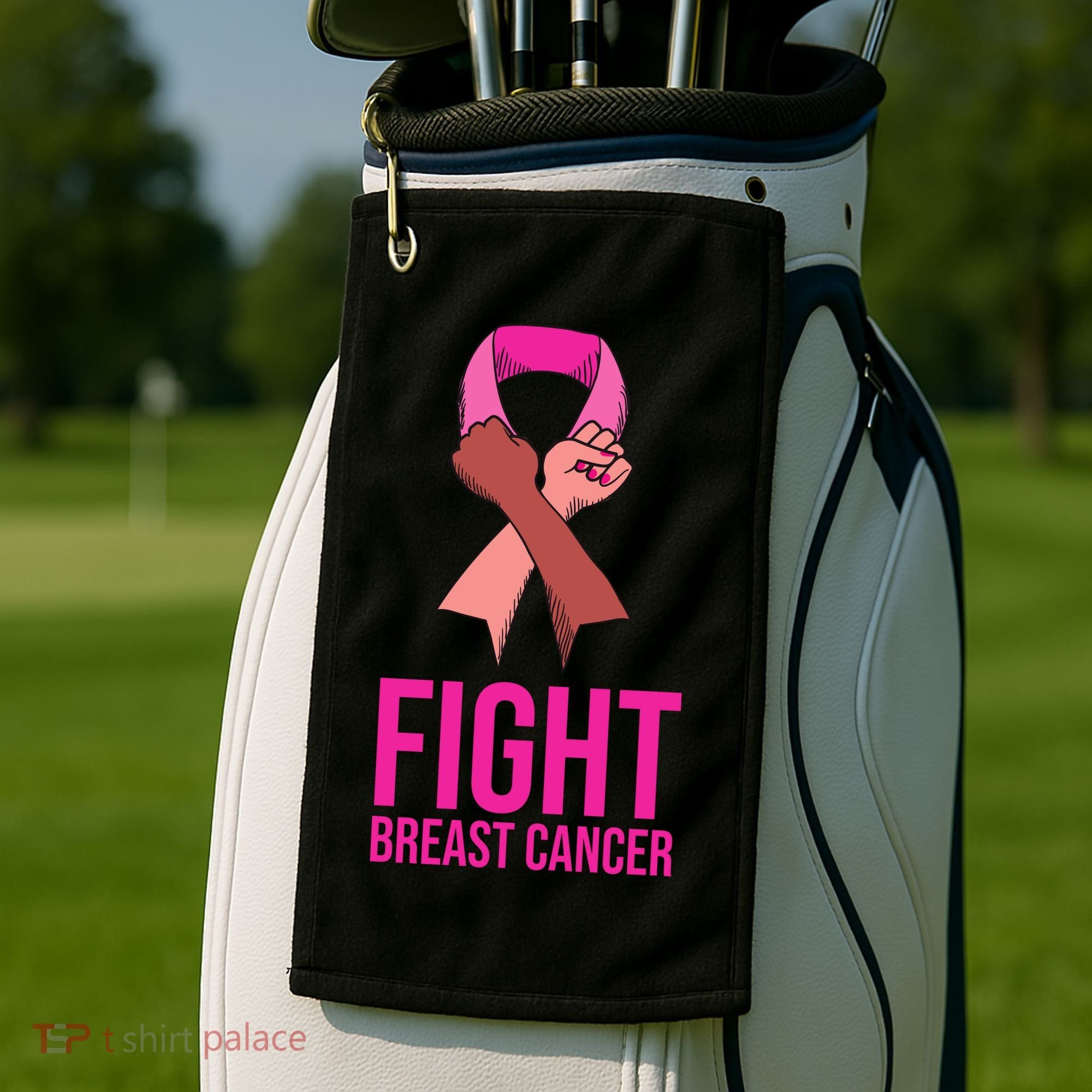 Fight Breast Cancer Together Golf Towel