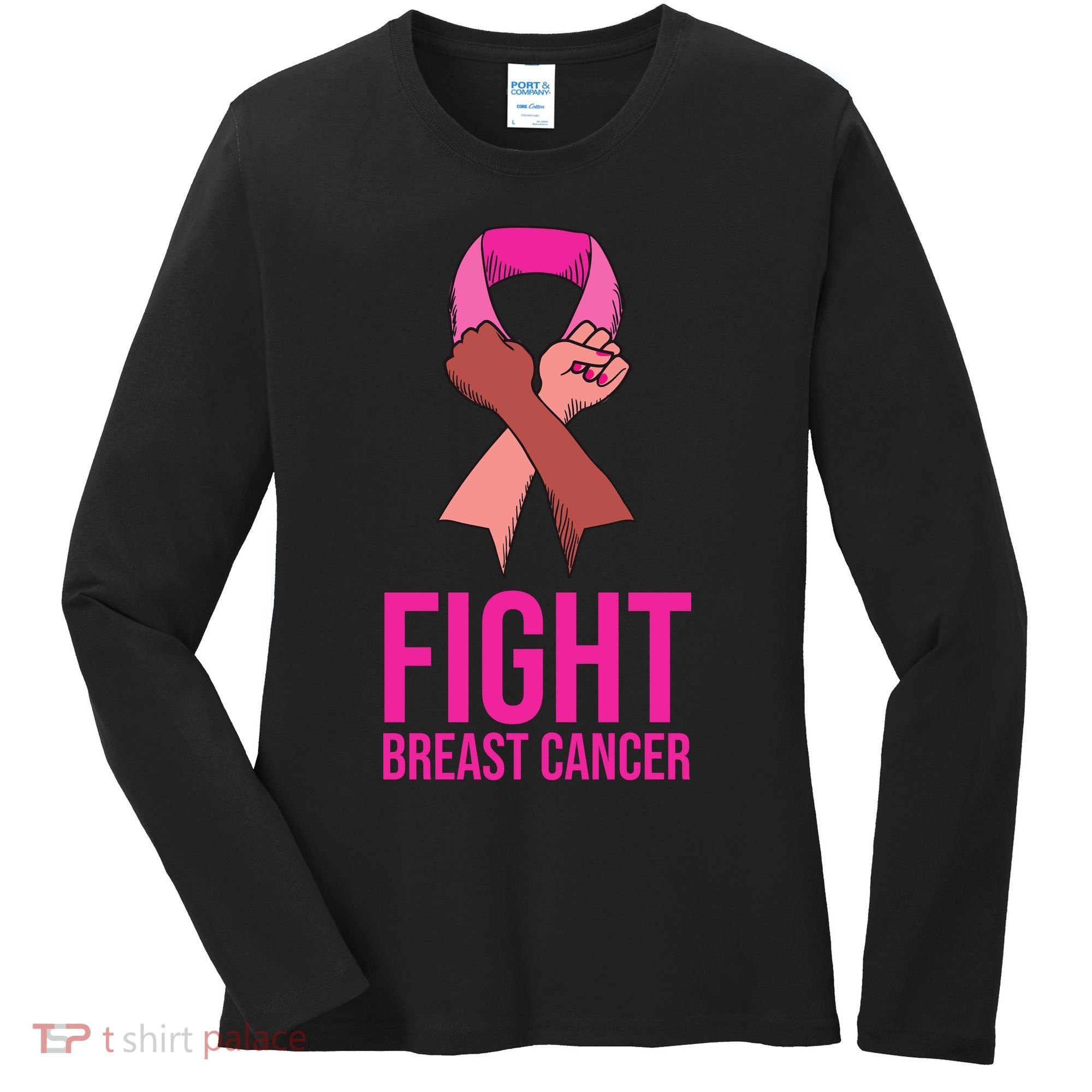 Fight Breast Cancer Together Women's Long Sleeve Shirt