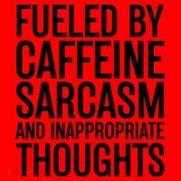 Fueled By Caffeine Sarcasm And Inappropriate Thoughts Santa Hat thumb 1