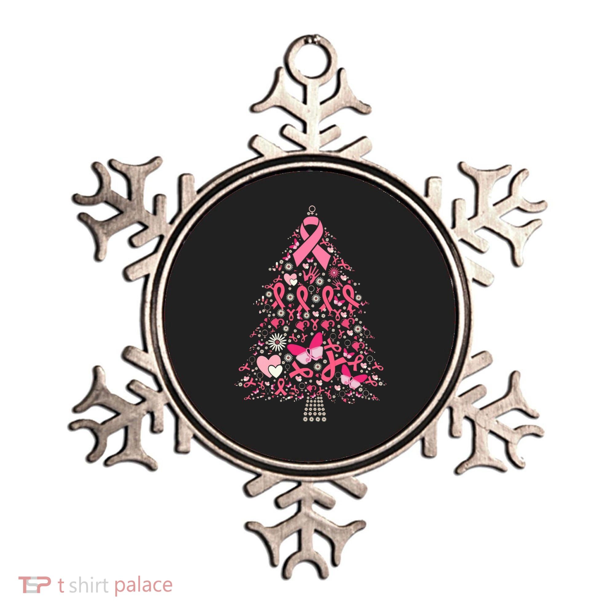 Funny Breast Cancer Awareness Christmas Tree Xmas Pink Ornament