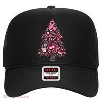 Funny Breast Cancer Awareness Christmas Tree Xmas Pink Hat thumb 0