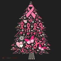 Funny Breast Cancer Awareness Christmas Tree Xmas Pink Golf Towel thumb 3