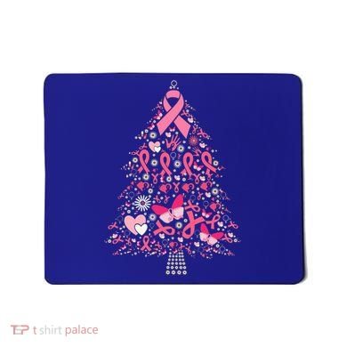 Funny Breast Cancer Awareness Christmas Tree Xmas Pink Mousepad