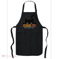 Funny Black Cat Judging You Silently Sarcastic Cat Apron thumb 0