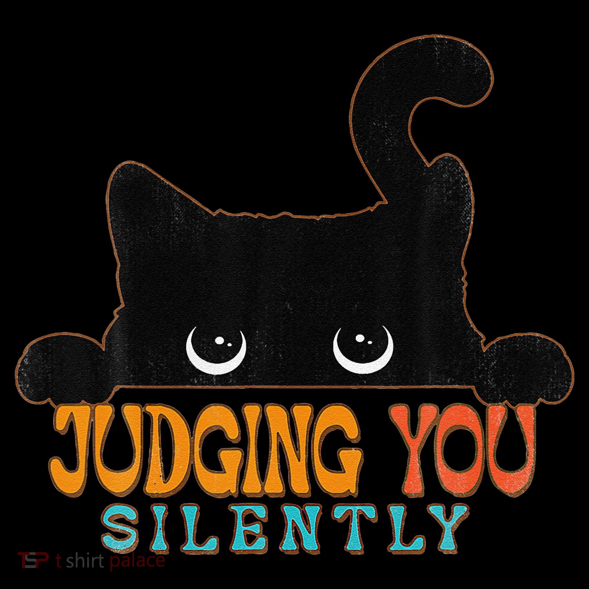 Funny Black Cat Judging You Silently Sarcastic Cat Kids Sweatshirt