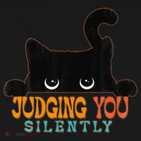 Funny Black Cat Judging You Silently Sarcastic Cat Kids Hoodie thumb 5