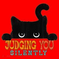 Funny Black Cat Judging You Silently Sarcastic Cat Santa Hat thumb 1