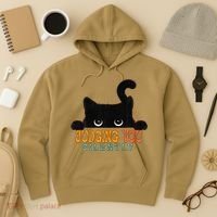 Funny Black Cat Judging You Silently Sarcastic Cat Hoodie thumb 3