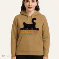Funny Black Cat Judging You Silently Sarcastic Cat Hoodie thumb 5