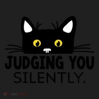 Funny Black Cat Judging You Silently Sarcastic Saying Cool Gift Women's Sweatshirt thumb 2