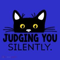 Funny Black Cat Judging You Silently Sarcastic Saying Cool Gift Hoodie thumb 7