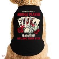 Funny Bridge Card Game Rose Behind Every Great Bridge Player Doggie Tank thumb 0