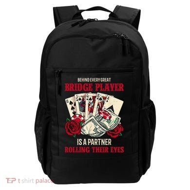 Funny Bridge Card Game Rose Behind Every Great Bridge Player Backpack
