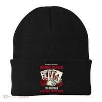 Funny Bridge Card Game Rose Behind Every Great Bridge Player Beanie thumb 0