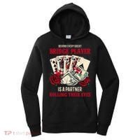 Funny Bridge Card Game Rose Behind Every Great Bridge Player Women's Hoodie thumb 0