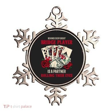 Funny Bridge Card Game Rose Behind Every Great Bridge Player Ornament