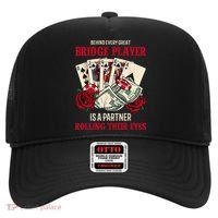 Funny Bridge Card Game Rose Behind Every Great Bridge Player Hat thumb 0