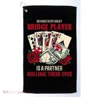 Funny Bridge Card Game Rose Behind Every Great Bridge Player Golf Towel thumb 0