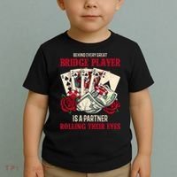 Funny Bridge Card Game Rose Behind Every Great Bridge Player Toddler T-Shirt thumb 2
