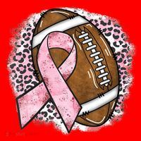 Football Breast Cancer Awareness Pink Ribbon Leopard Santa Hat thumb 1