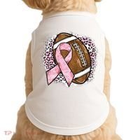 Football Breast Cancer Awareness Pink Ribbon Leopard Doggie Tank thumb 0