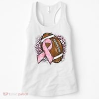 Football Breast Cancer Awareness Pink Ribbon Leopard Women's Tank Top thumb 0