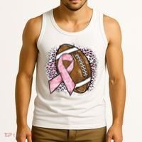 Football Breast Cancer Awareness Pink Ribbon Leopard Tank Top thumb 3