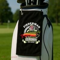 Fisherman Big Catch Tournament Golf Towel thumb 2