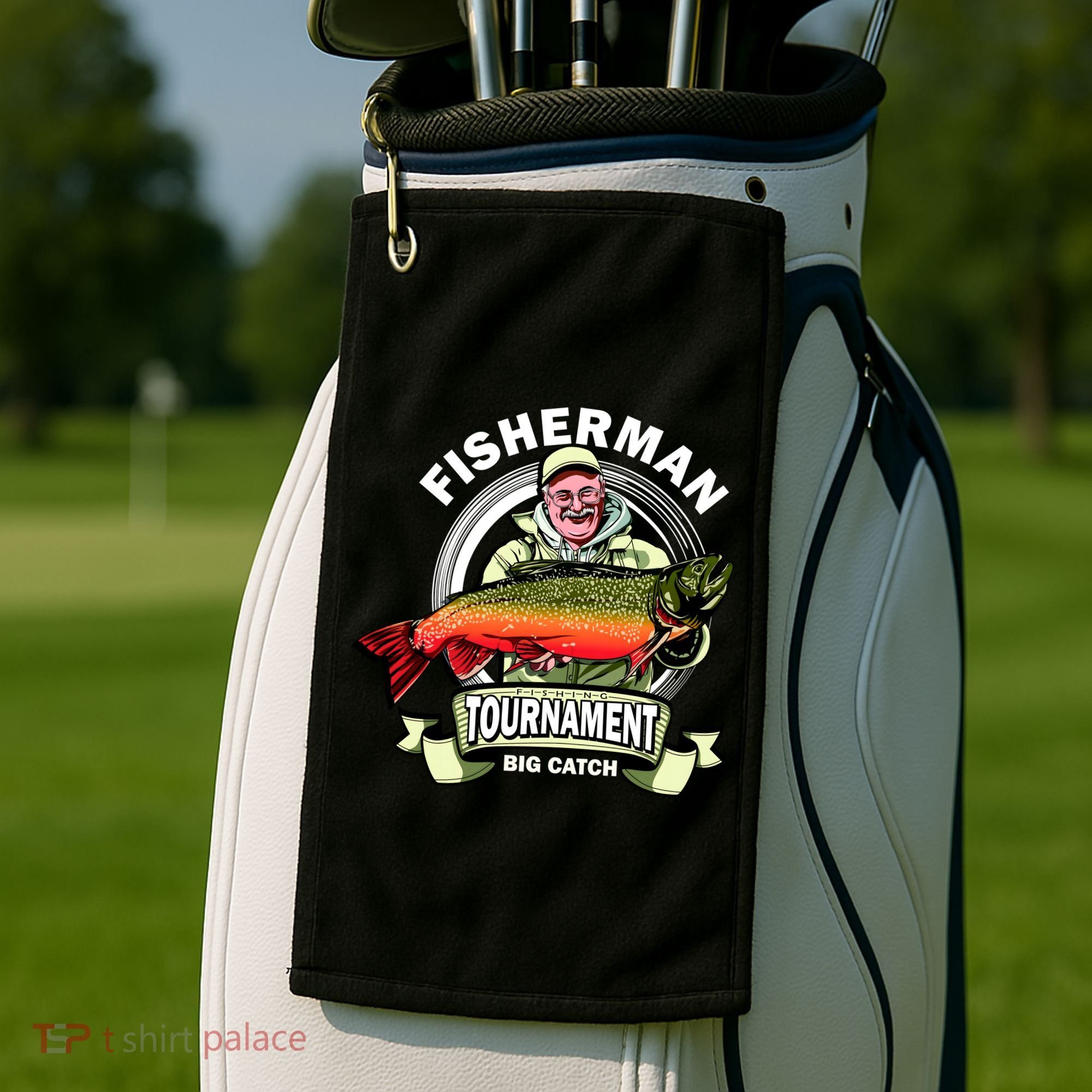 Fisherman Big Catch Tournament Golf Towel