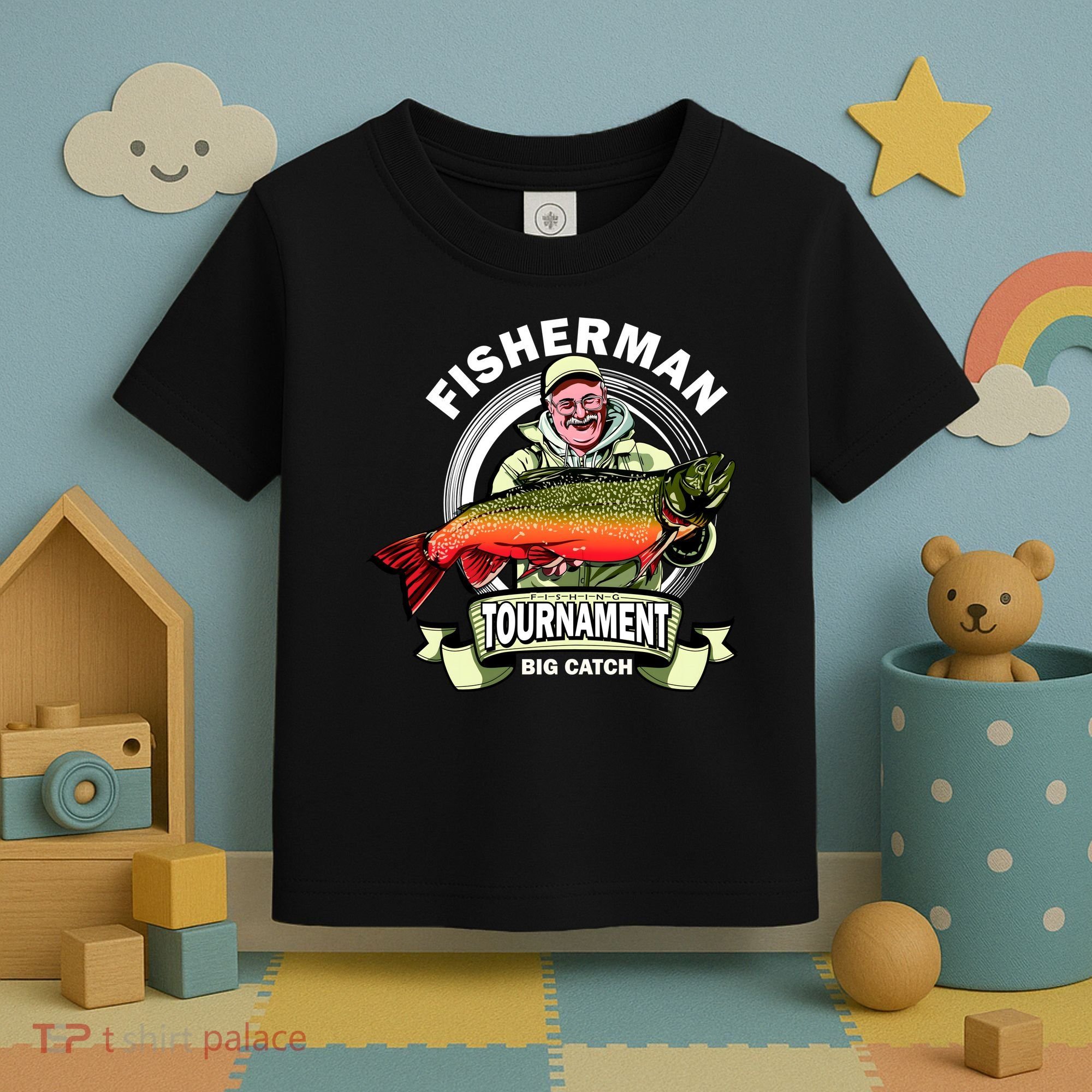 Fisherman Big Catch Tournament Toddler T-Shirt