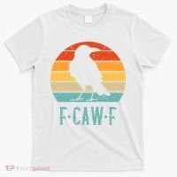 F-Caw-F Black Crow Black Bird Retro Sunset Vintage F-Caw-F  T-Shirt thumb 0
