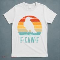 F-Caw-F Black Crow Black Bird Retro Sunset Vintage F-Caw-F  T-Shirt thumb 5