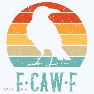 F-Caw-F Black Crow Black Bird Retro Sunset Vintage F-Caw-F  Beanie