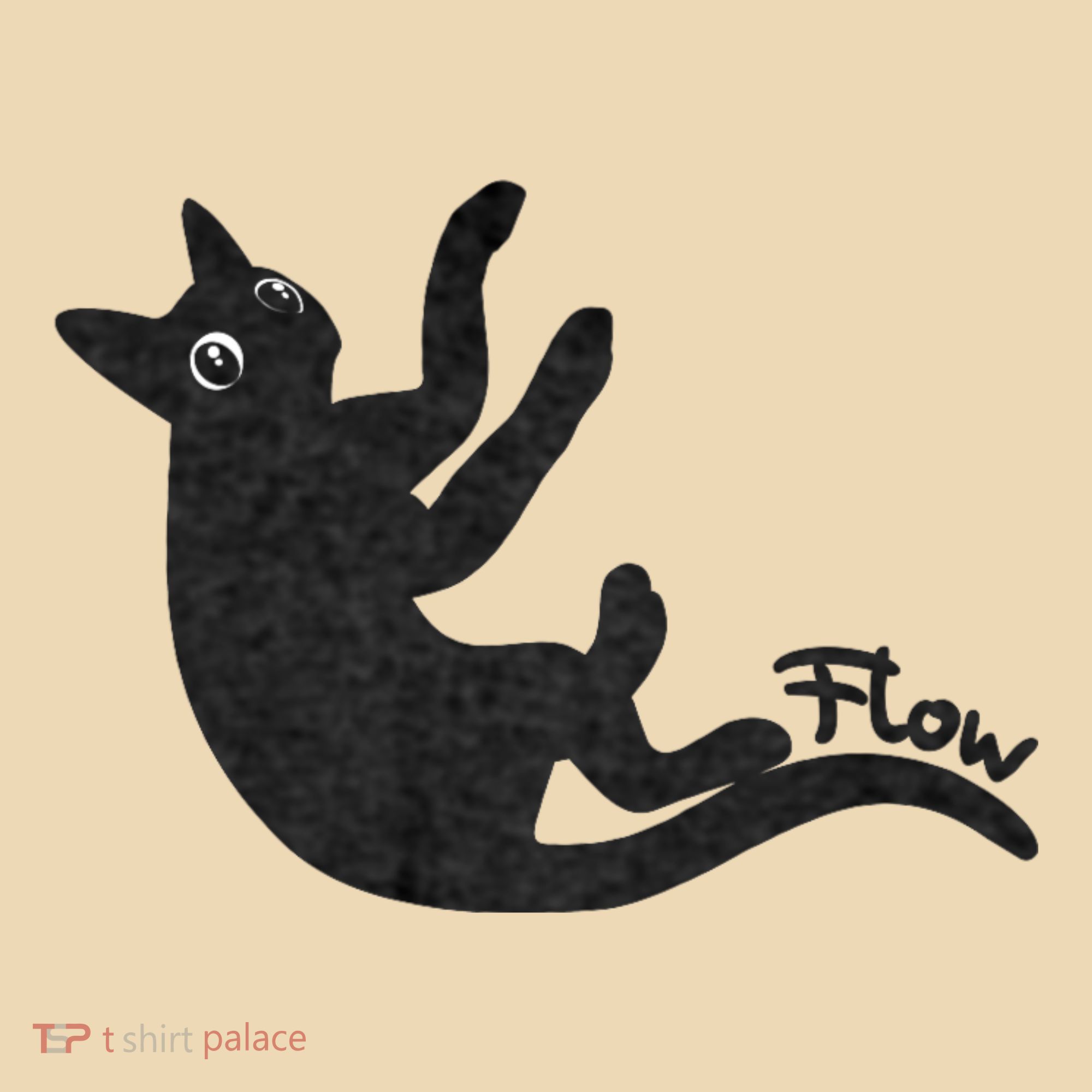 Flow Black Cat Tote Bag