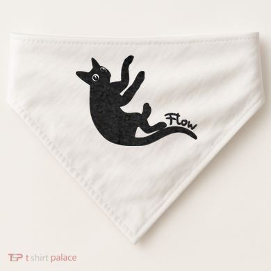 Flow Black Cat USA-Made Doggie Bandana