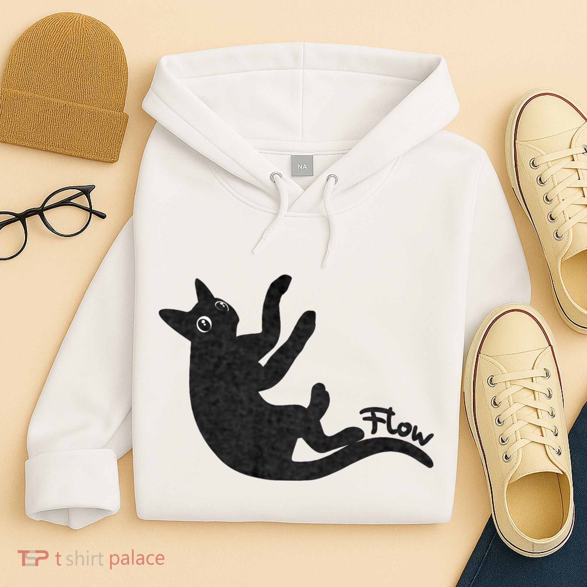 Flow Black Cat Hoodie